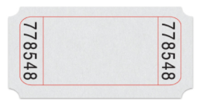 Roll Tickets: Single Roll, White, 2,000 Individually Numbered Tickets main image